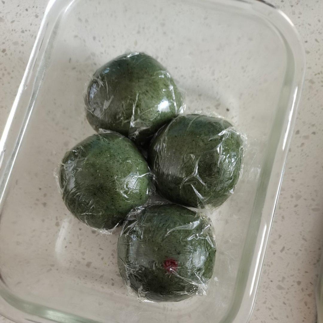 时令点心-艾草青团-4款咸甜配合的馅料