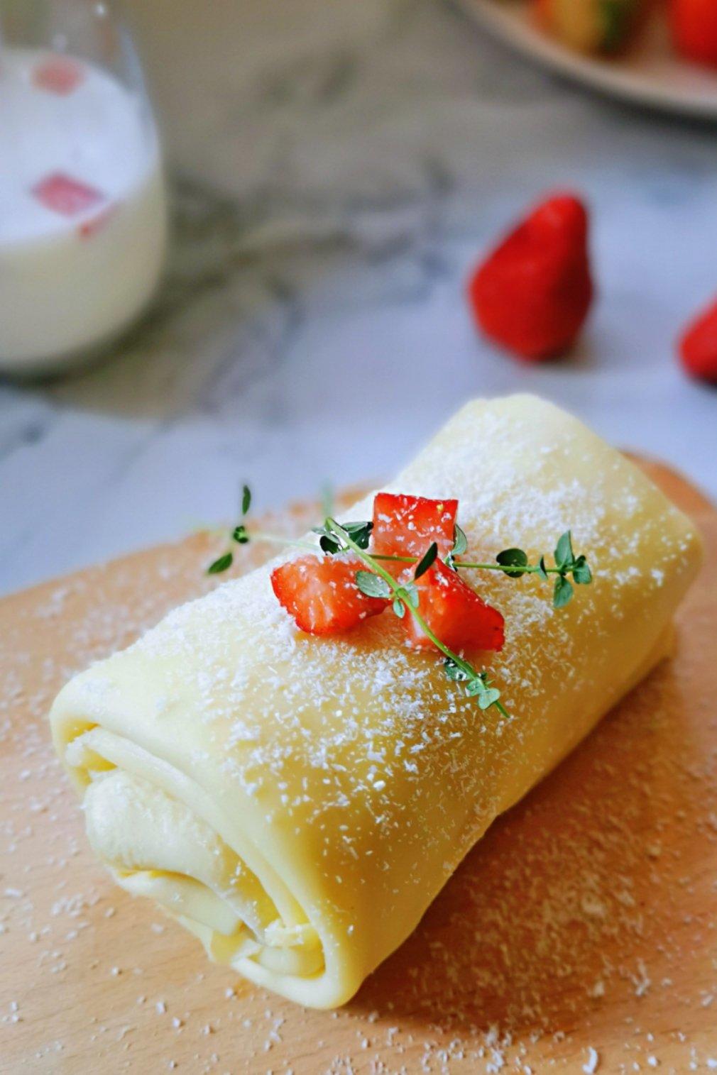 草莓毛巾卷❗️平底锅就能做❗️