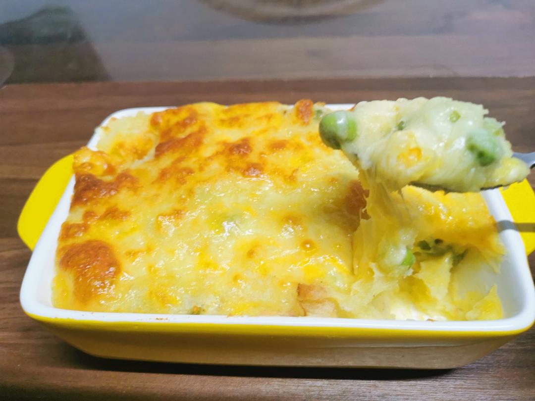 香浓芝士焗土豆泥（超有料）