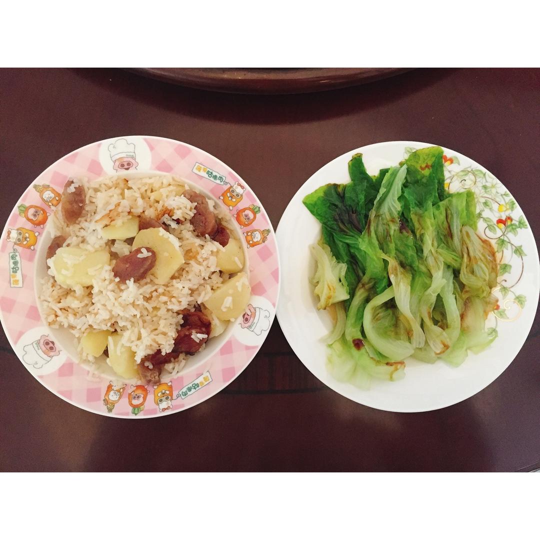 腊味土豆饭