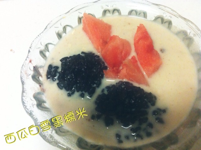 芒果白雪黑糯米甜甜