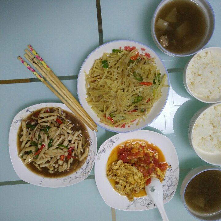 清炒茶树菇