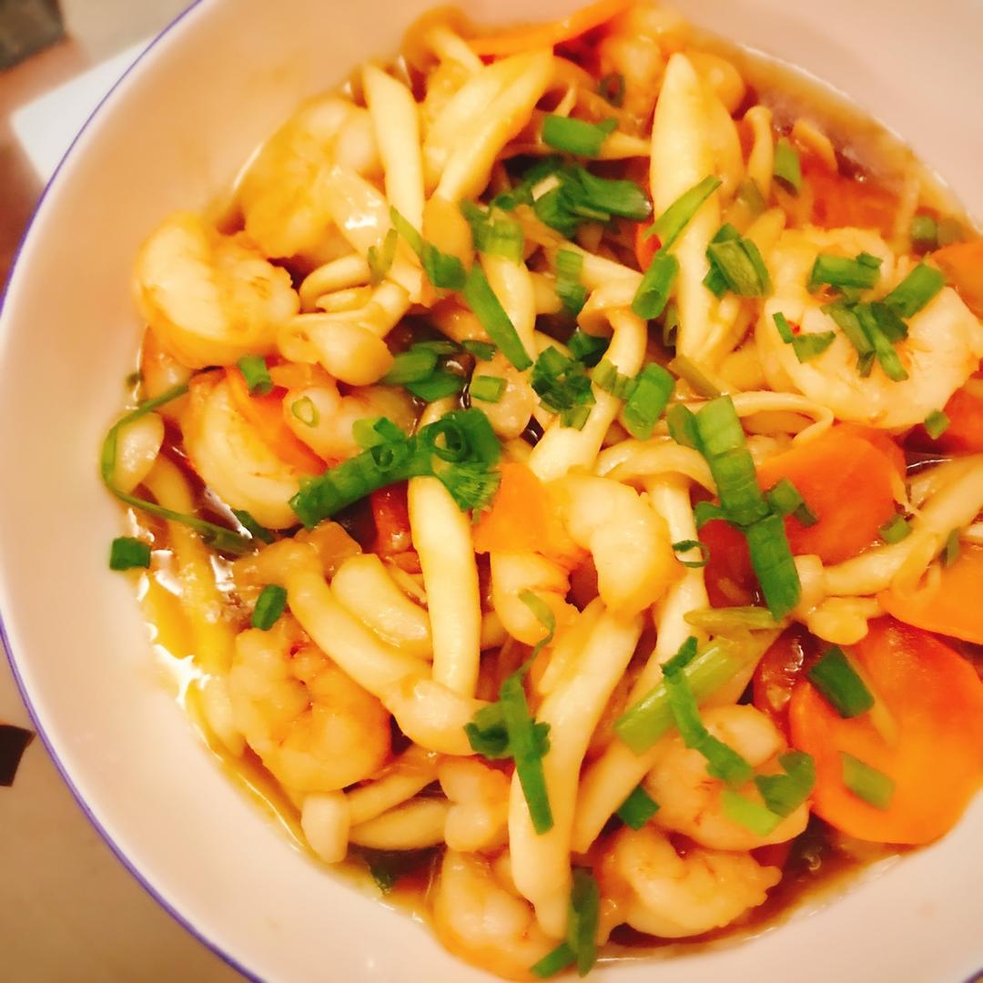 耗油虾仁白玉菇（快手小炒）