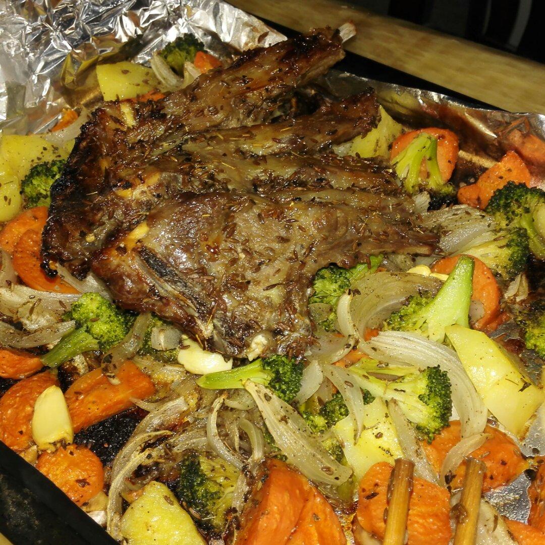 孜然蒜香烤羊腿