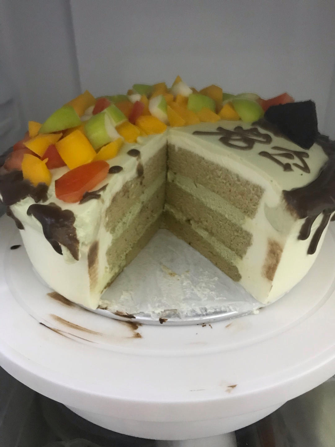 巧克力抹茶慕斯蛋糕