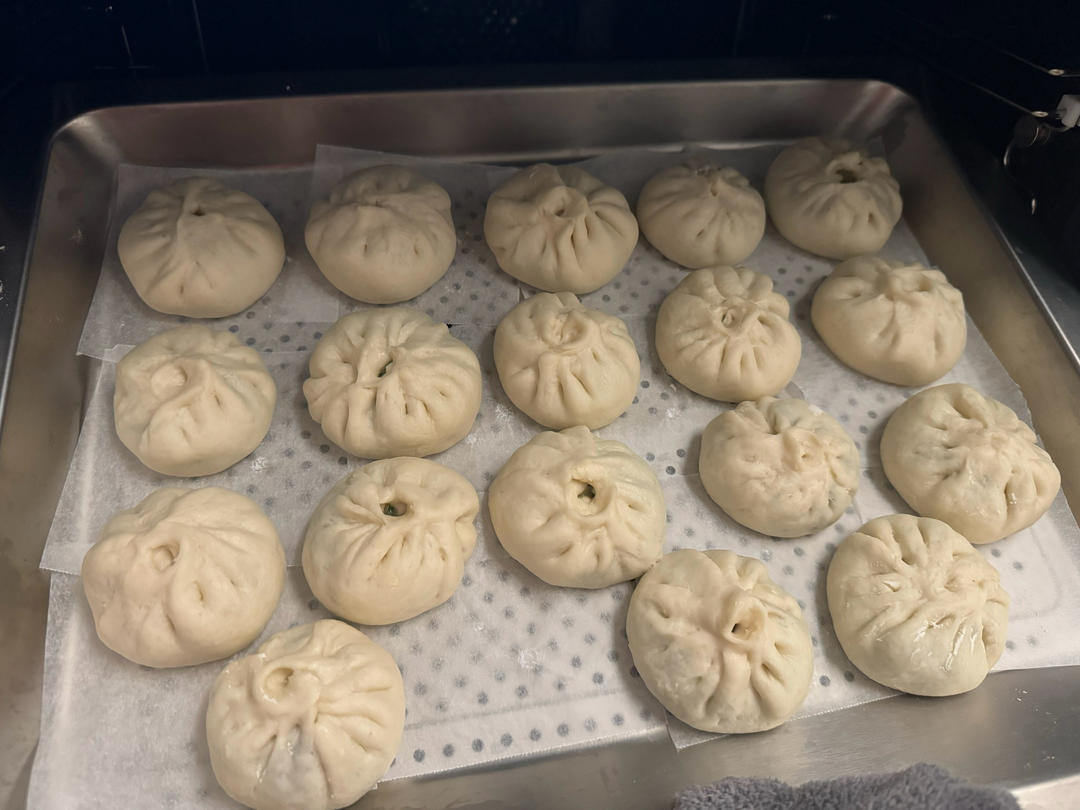 韭菜块肉包子--重点是揉面手法