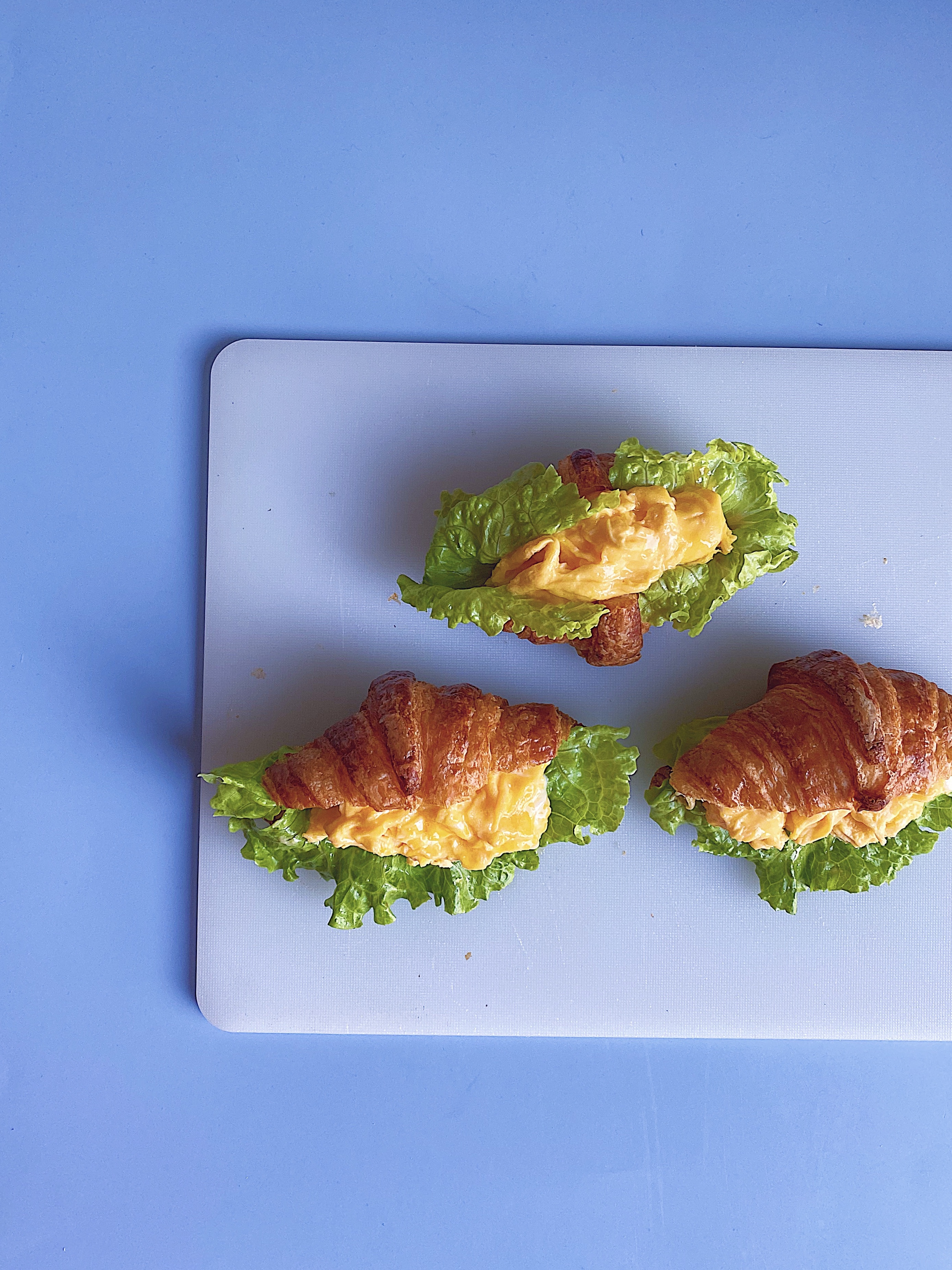 十分钟颜值早餐❗️mini可颂三明治向你招手的做法 步骤4