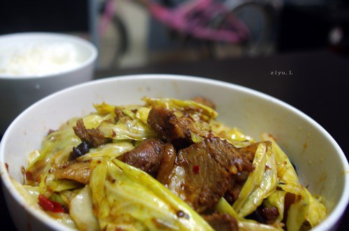 圆白菜回锅肉