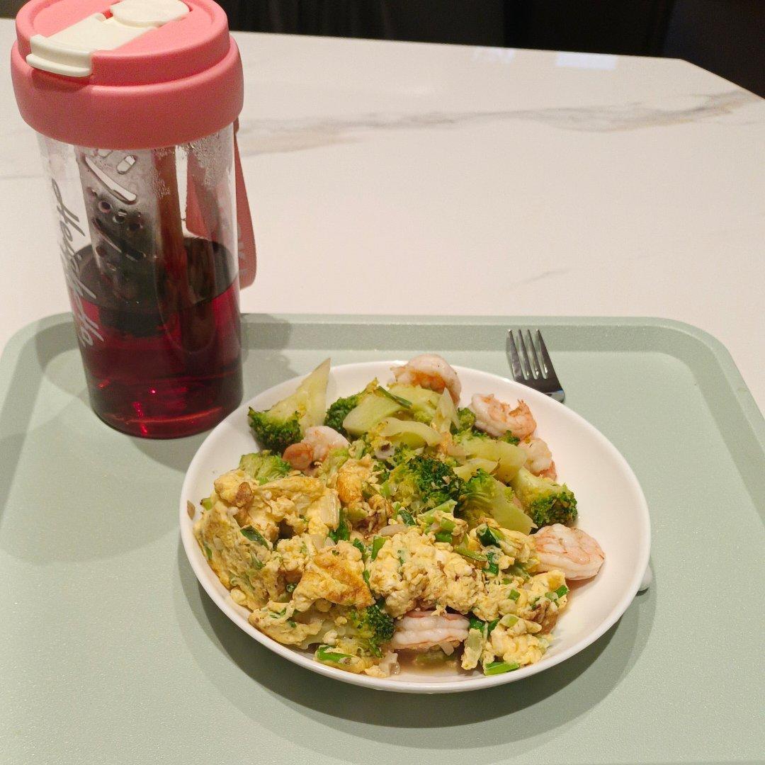 健康又好吃！快乐减脂家常菜｜西兰花虾仁炒蛋