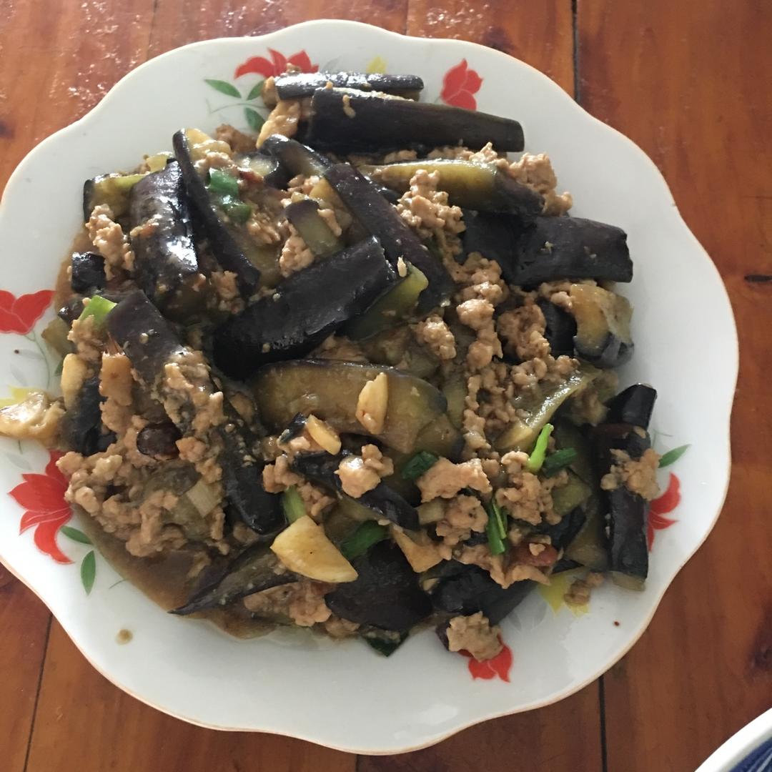 红烧肉沫茄子