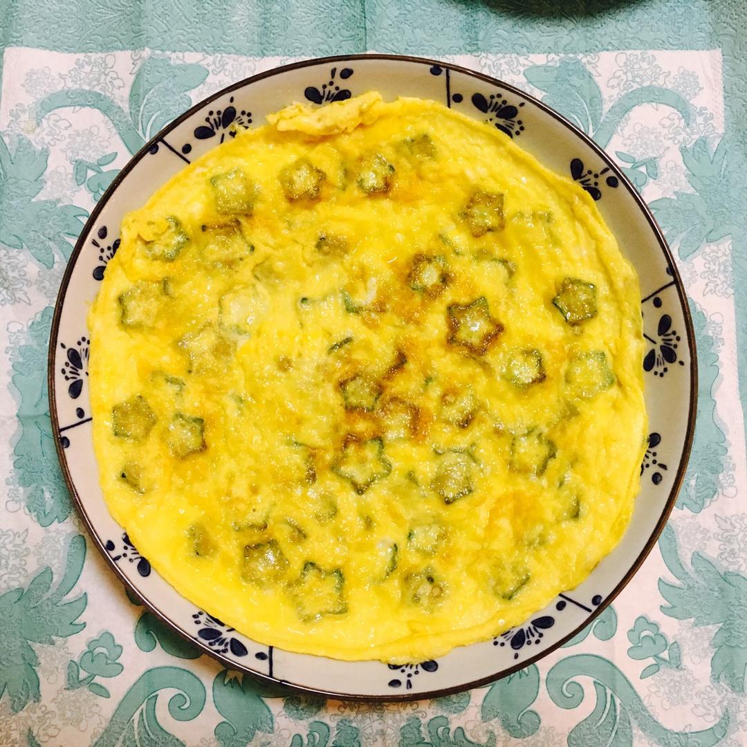 秋葵鸡蛋饼