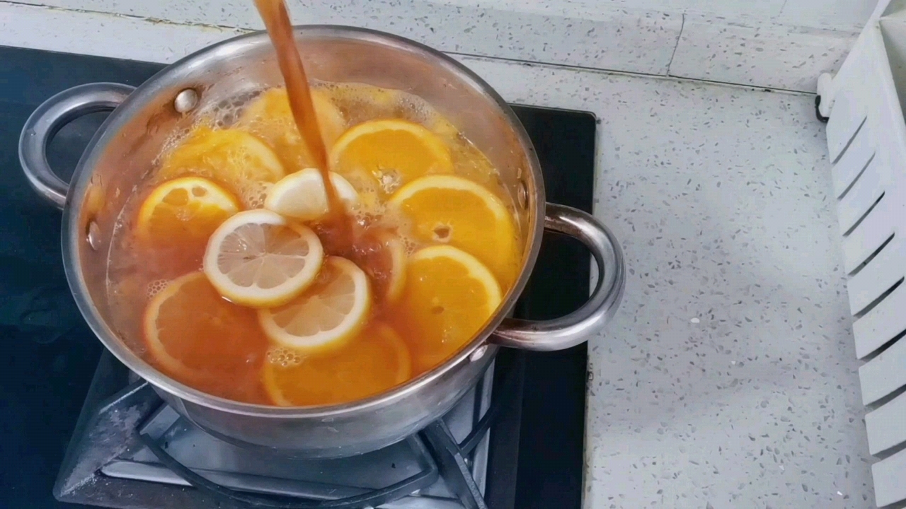 刮油减脂神器🥃热橙苹果茶