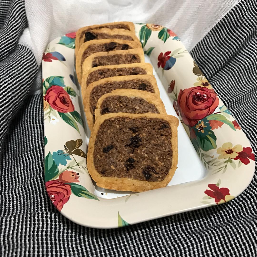 朗姆葡萄椰蓉方块饼干