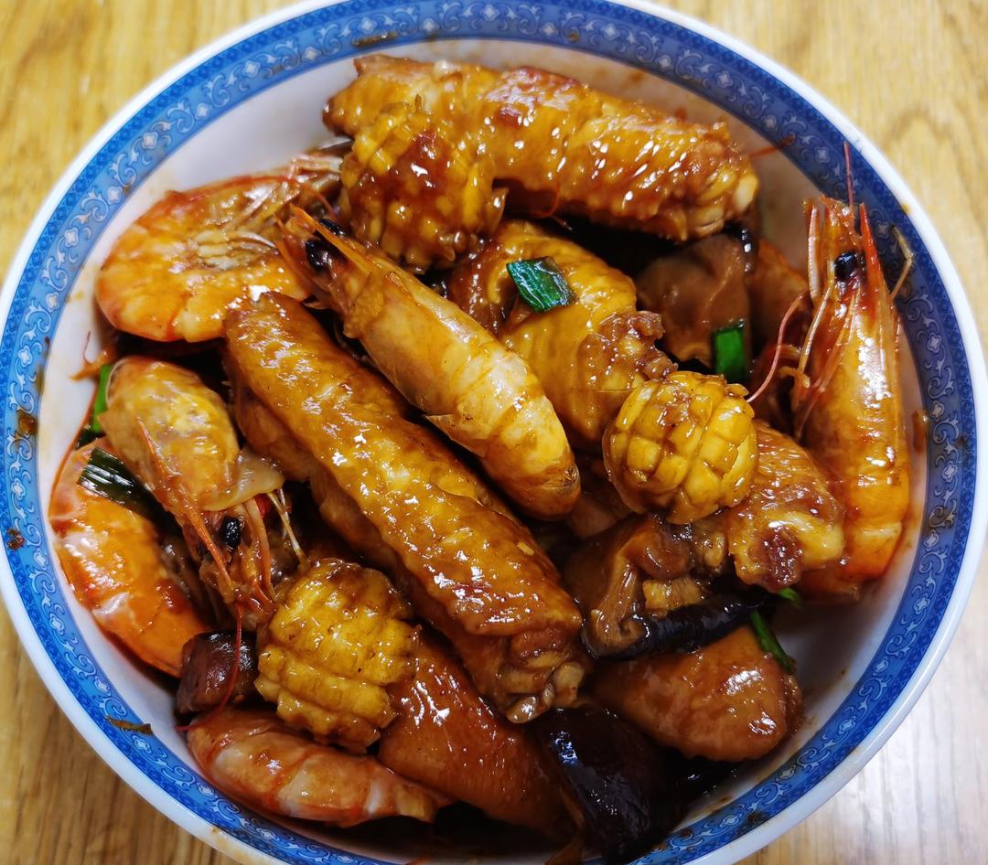 山水有相逢～鲍鱼鸡翅虾