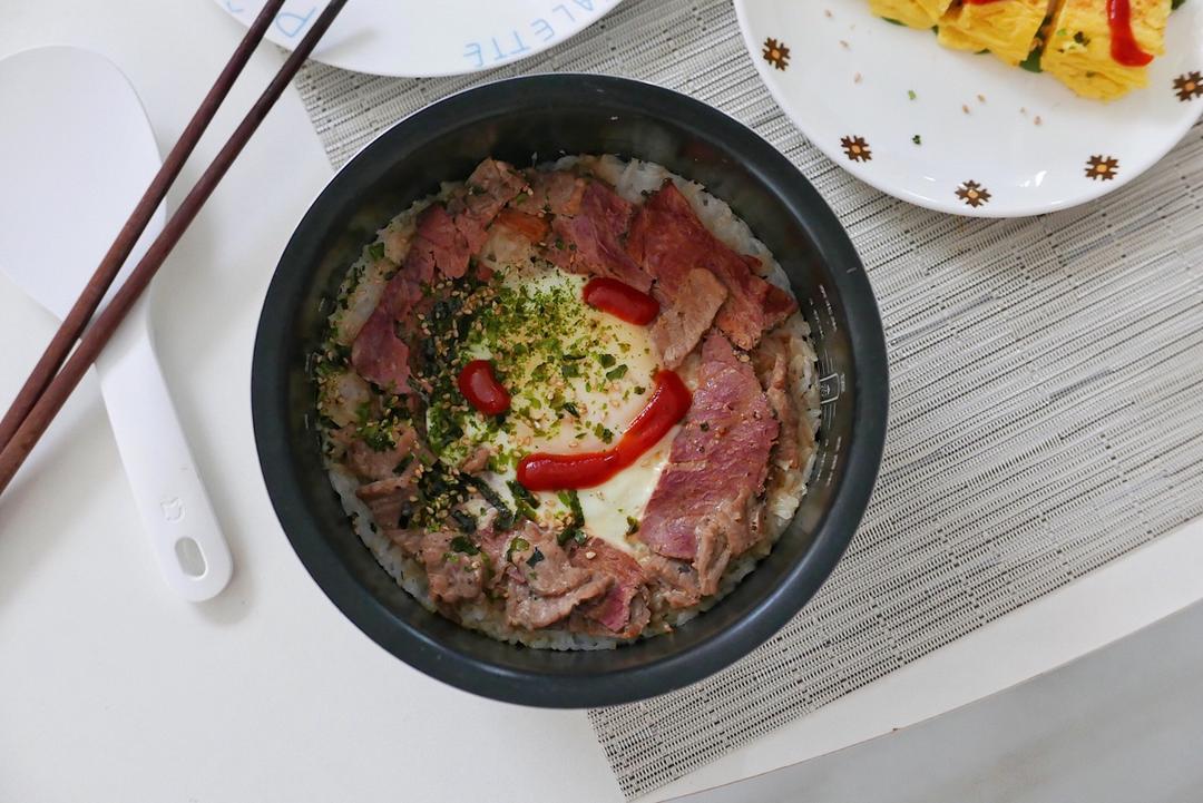 【电饭煲窝蛋牛肉饭】