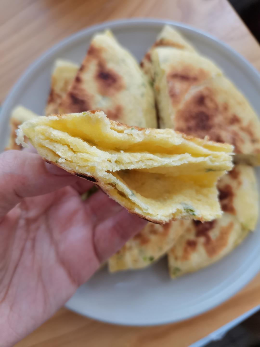 葱花鸡蛋发面饼（一）