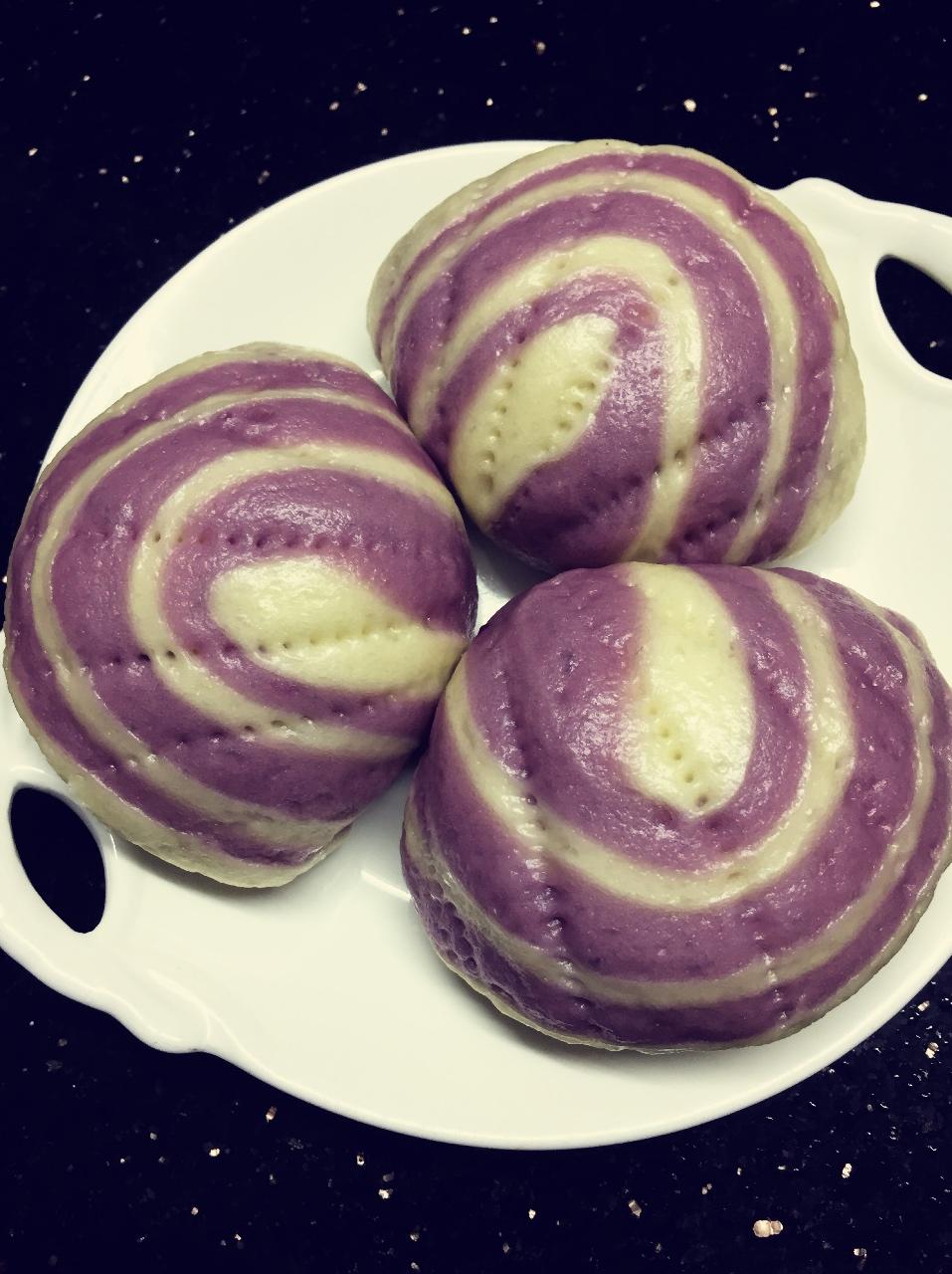 太斑斓贝壳豆沙包