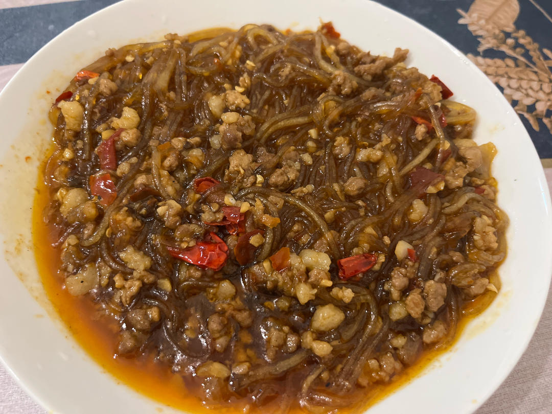蚂蚁上树——肉沫粉条