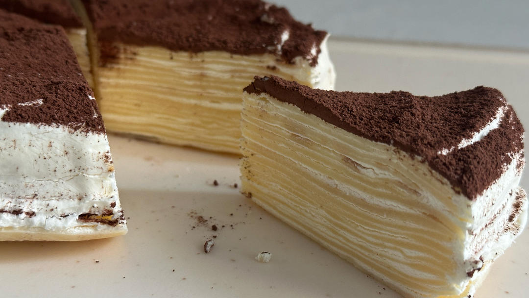 芒果千层蛋糕，100%成功告别煎皮无能