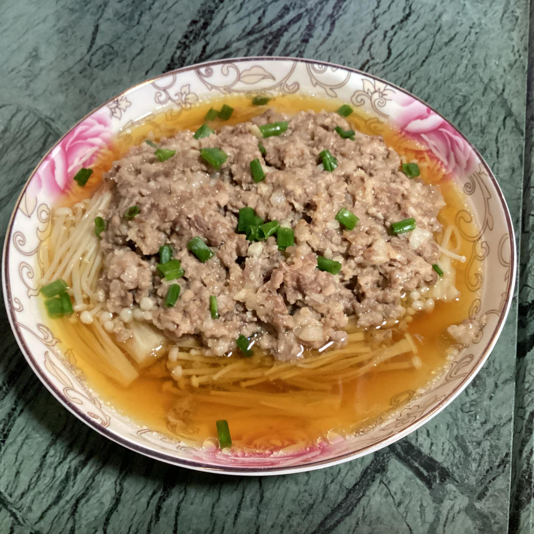 蒜蓉肉沫金针菇