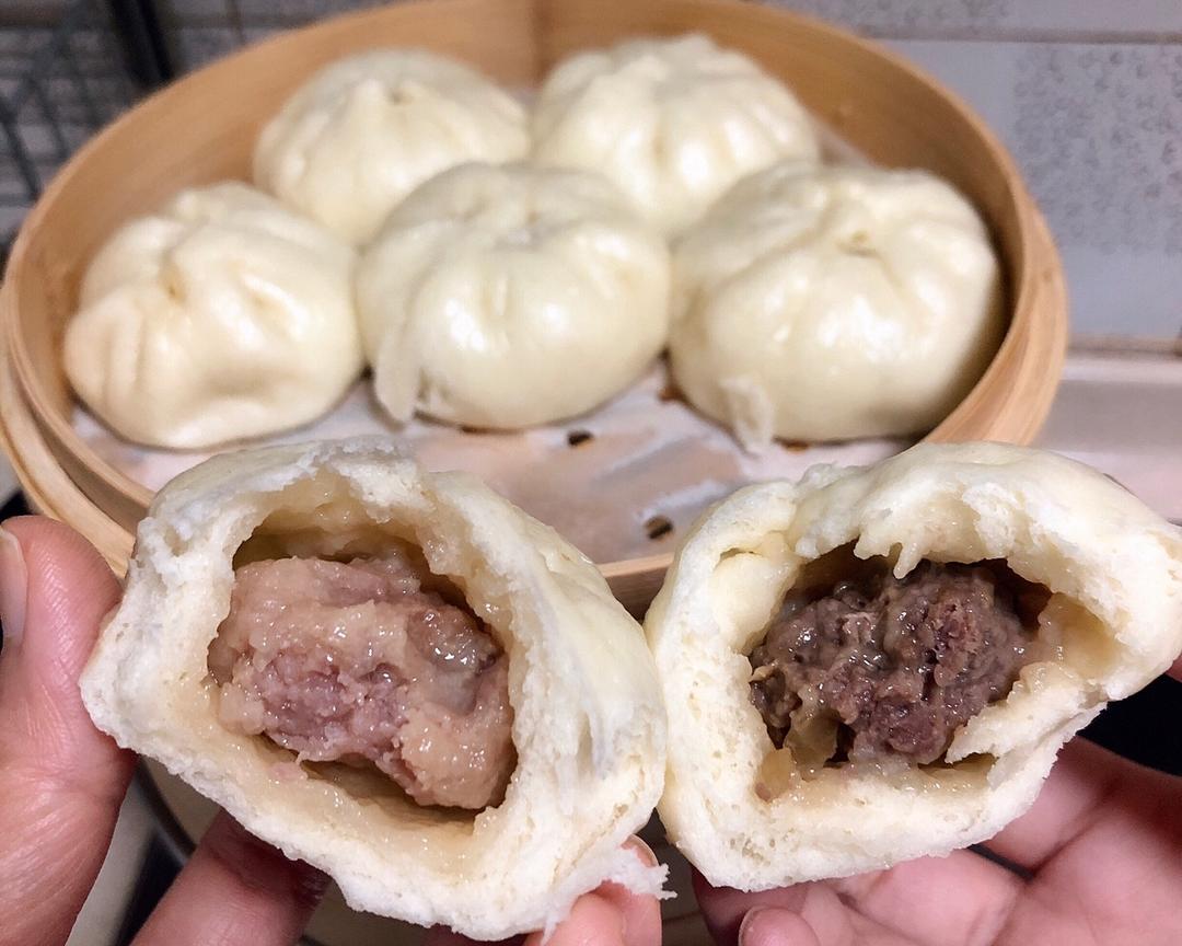 奶香培根花卷～榨菜牛肉包～生肉包的做法