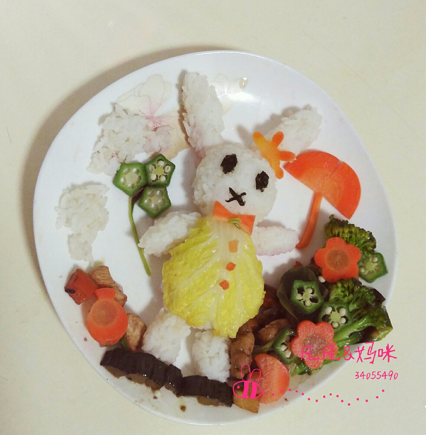 创意儿童餐——可爱小兔子