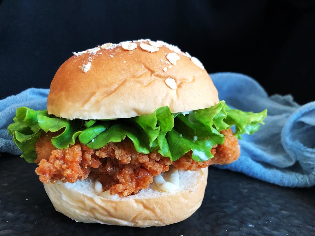 落落__做的花生霸王双层汉堡-kfc新款