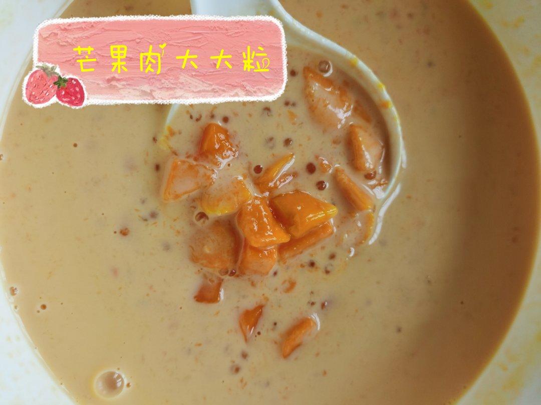港式甜品——杨枝甘露(芒果西米露)附芒果花切法