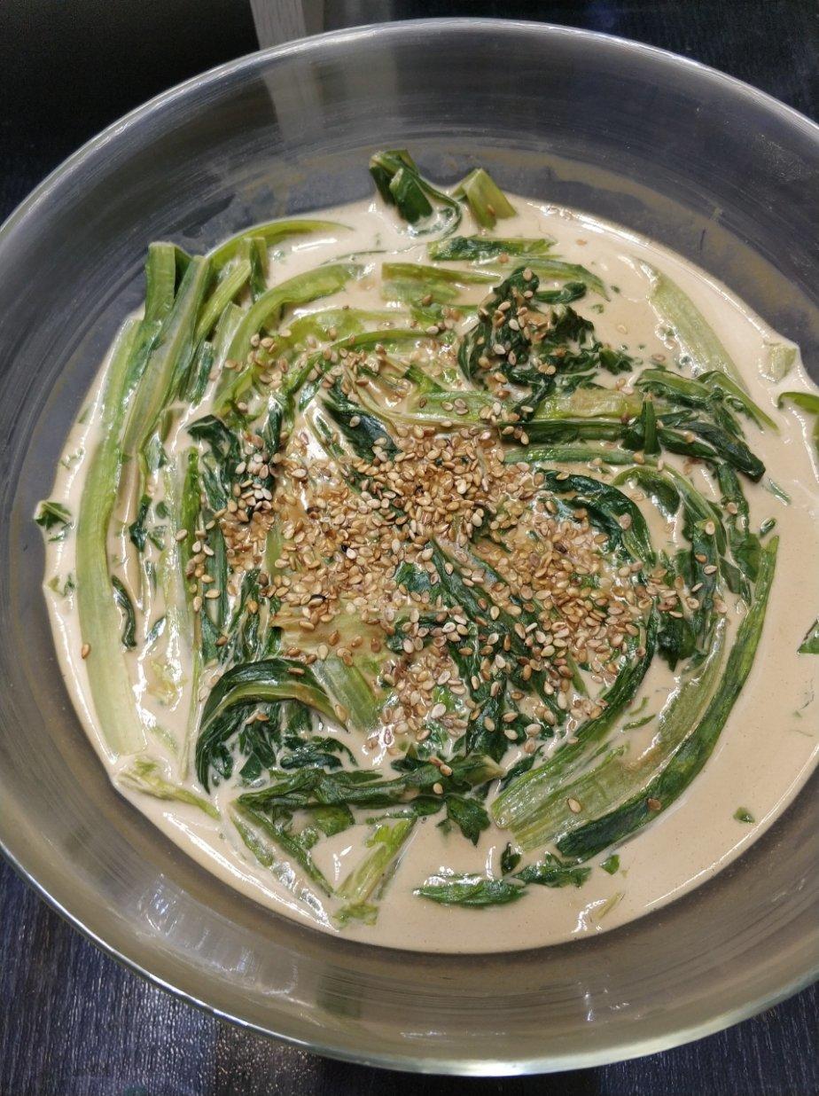 【原创】补钙又爽口的麻酱（麻汁）油麦菜