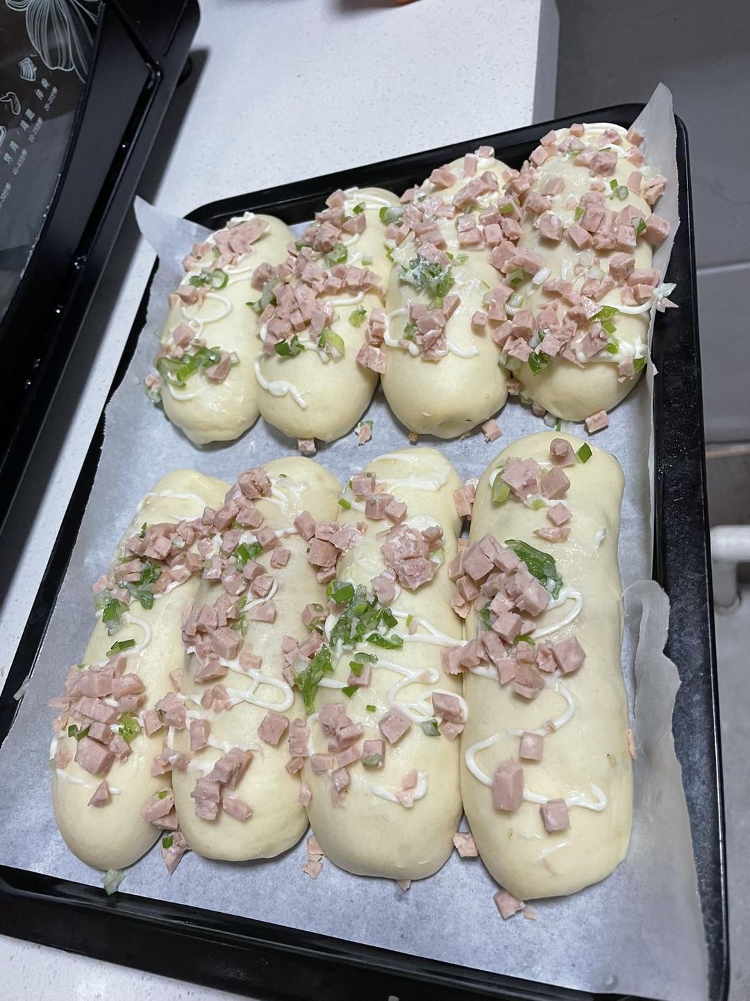 香葱火腿肉松面包