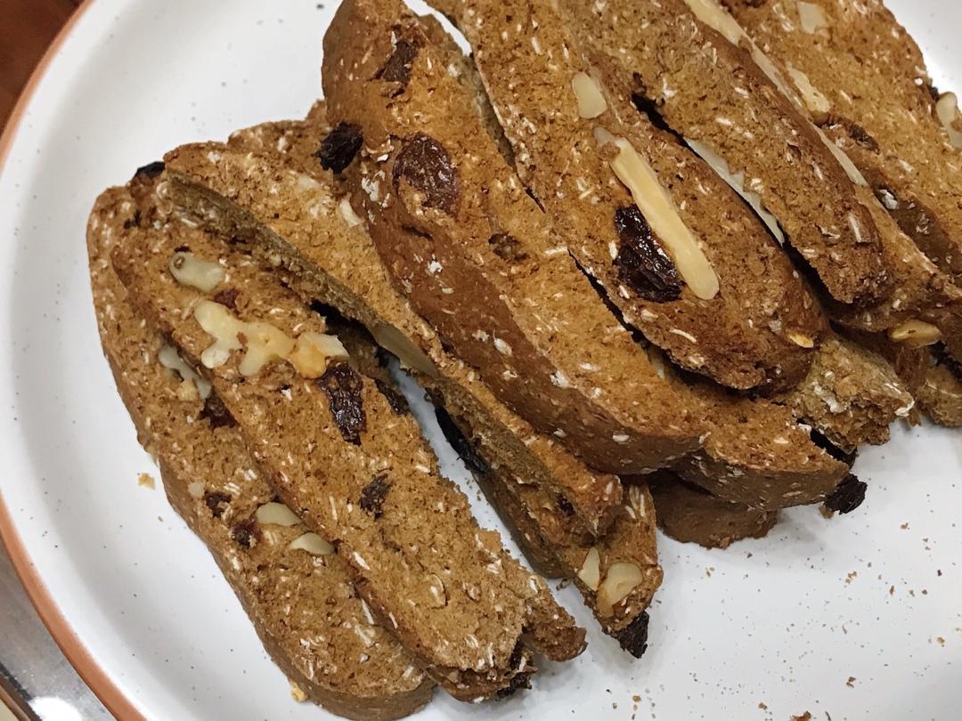 【健康零食】燕麦坚果意式脆饼