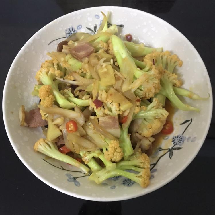 培根炒花菜