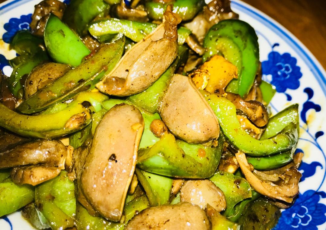 青椒炒鸭胗