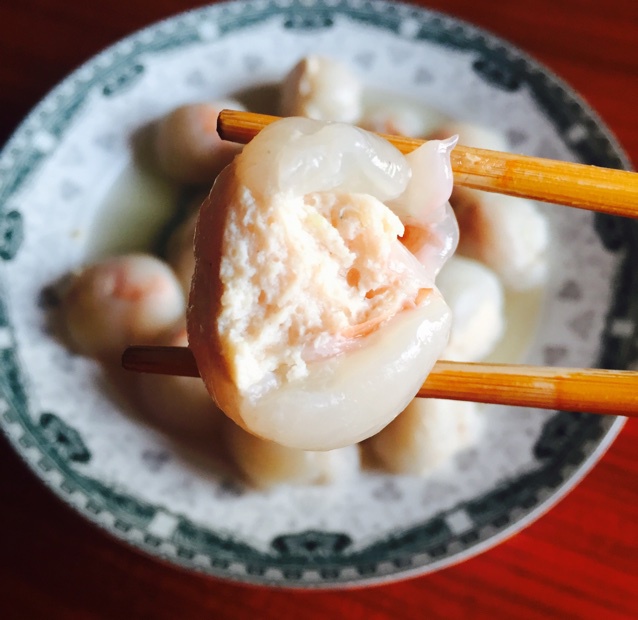 荔枝水晶鸡肉丸