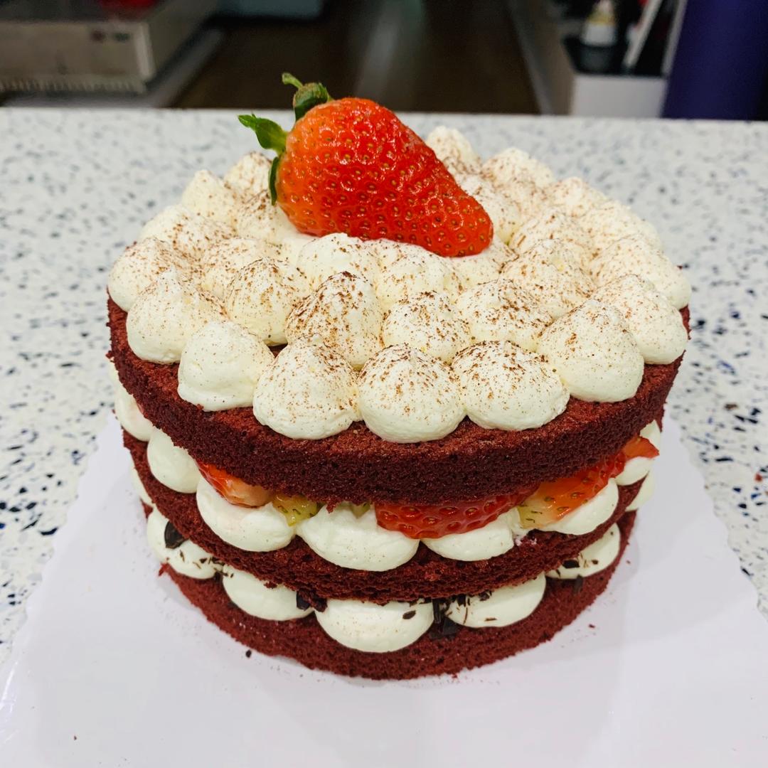 暖心红丝绒蛋糕［6寸绵软戚风版 ］