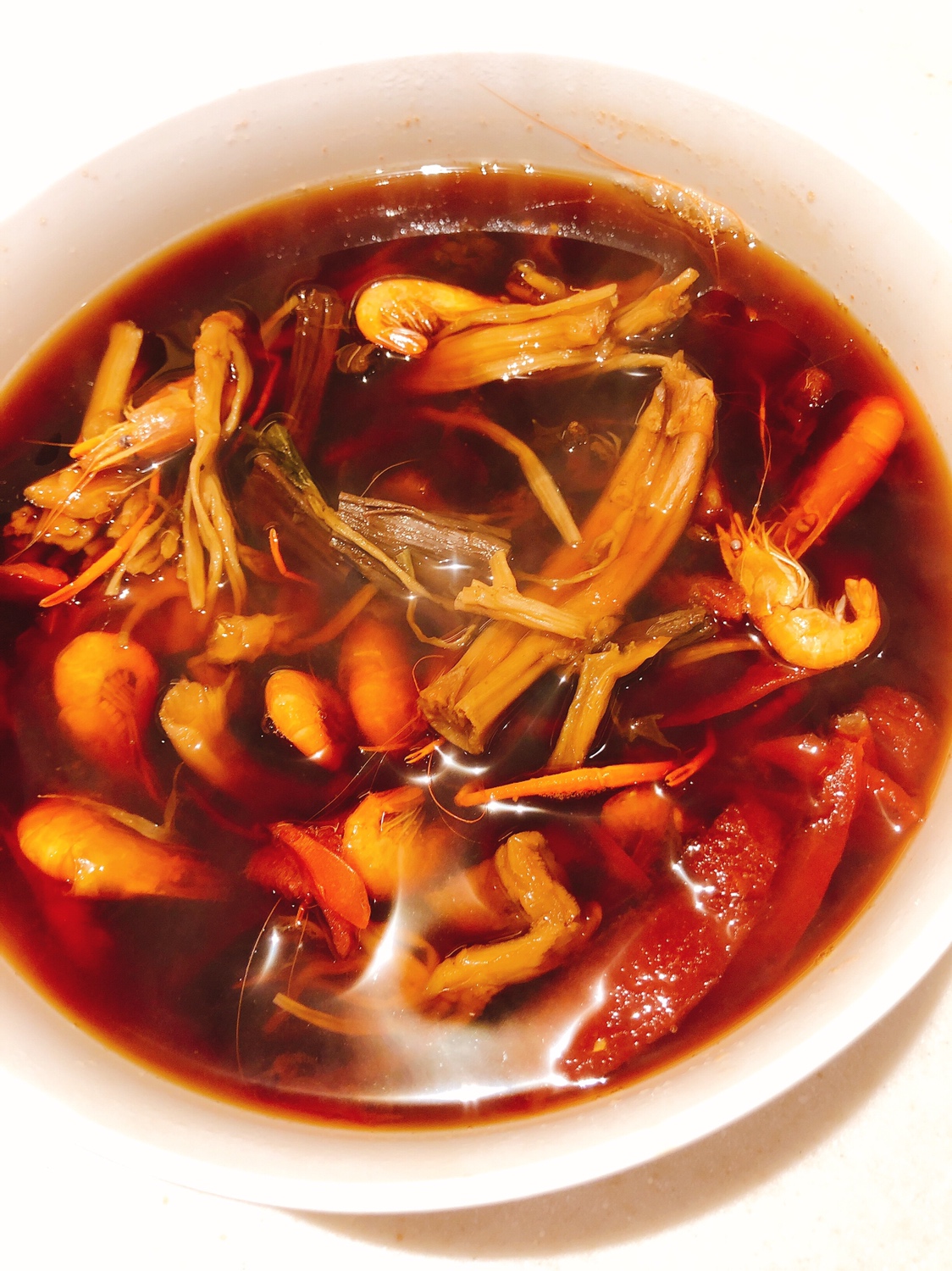 夏日消暑干菜河虾番茄汤的做法