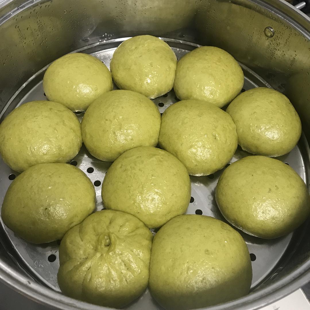 奶香菠菜南瓜包