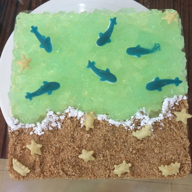 蓝色の海洋酸奶慕斯蛋糕