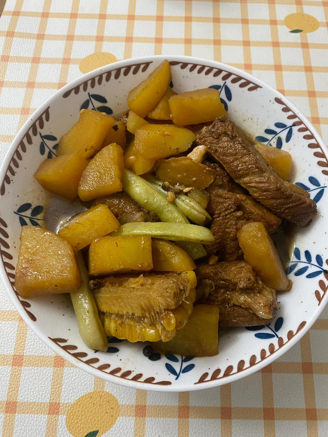 硬菜代表--排骨炖豆角土豆（豆角焖面胚子）