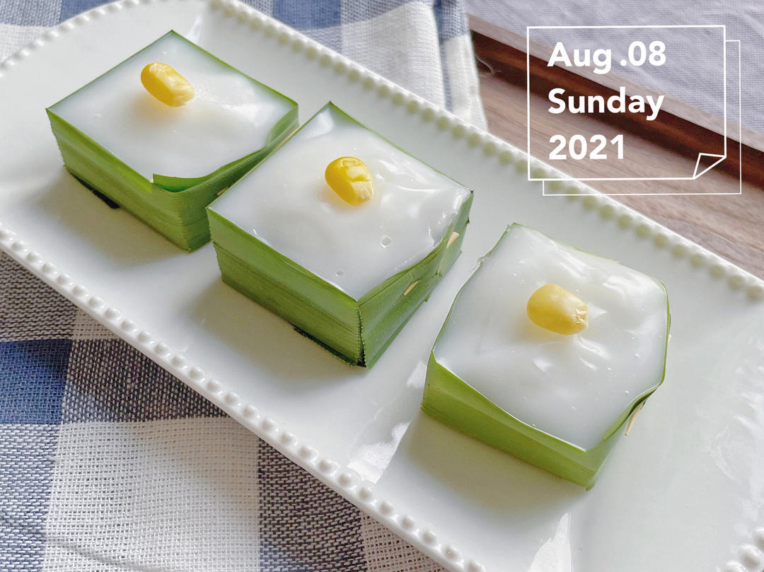 碧犀做的泰国椰汁西米糕有详细班兰盒子折叠方法原创