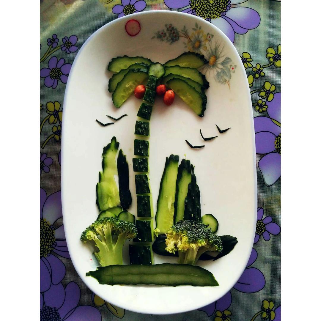 下厨房用户406b做的黄瓜山水拼盘