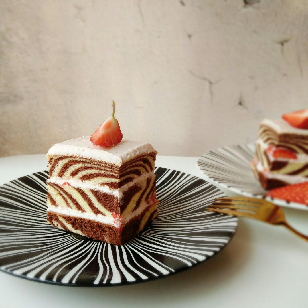 斑马纹戚风蛋糕