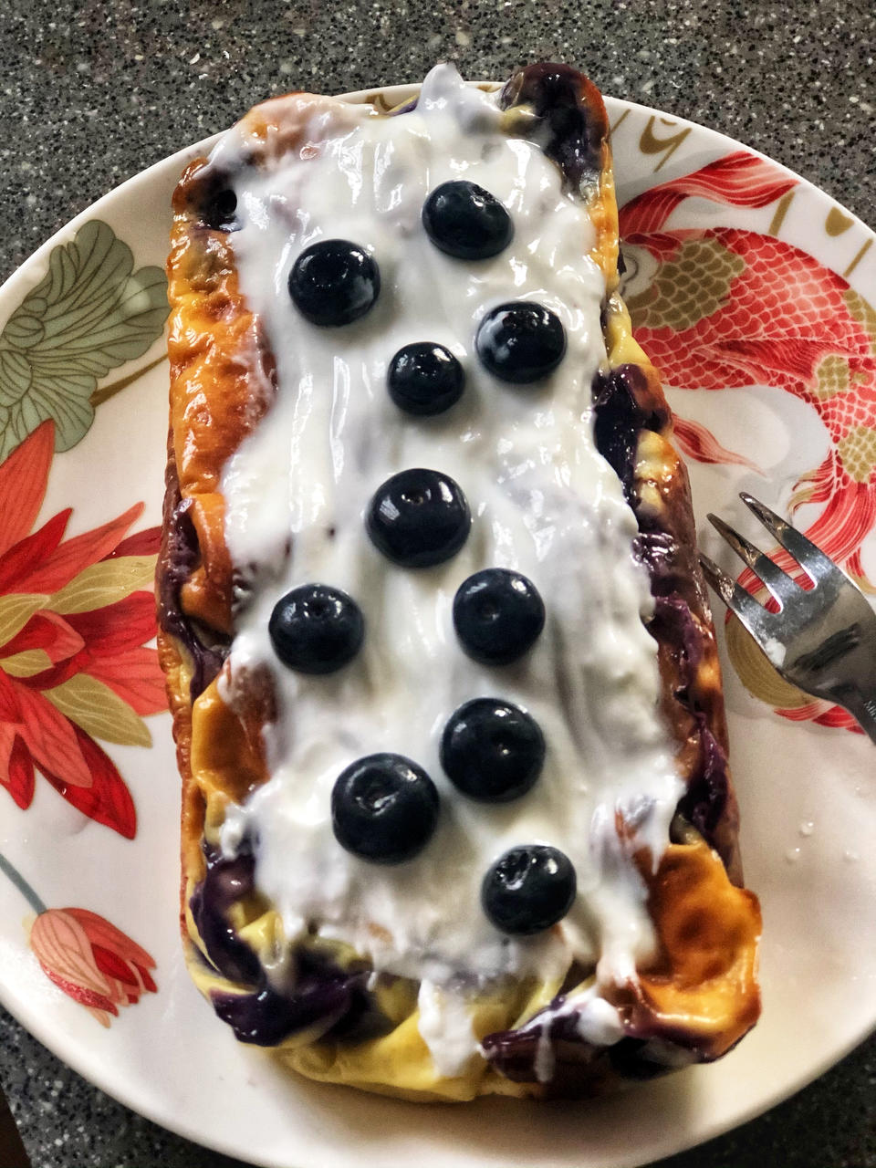 无油无糖｜爆浆蓝莓豆腐磅蛋糕