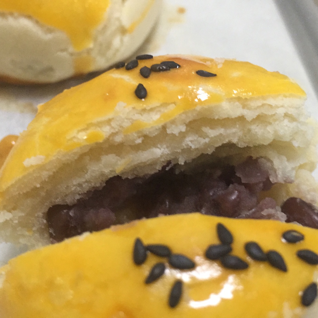红豆酥饼（附油酥不测漏的办法）