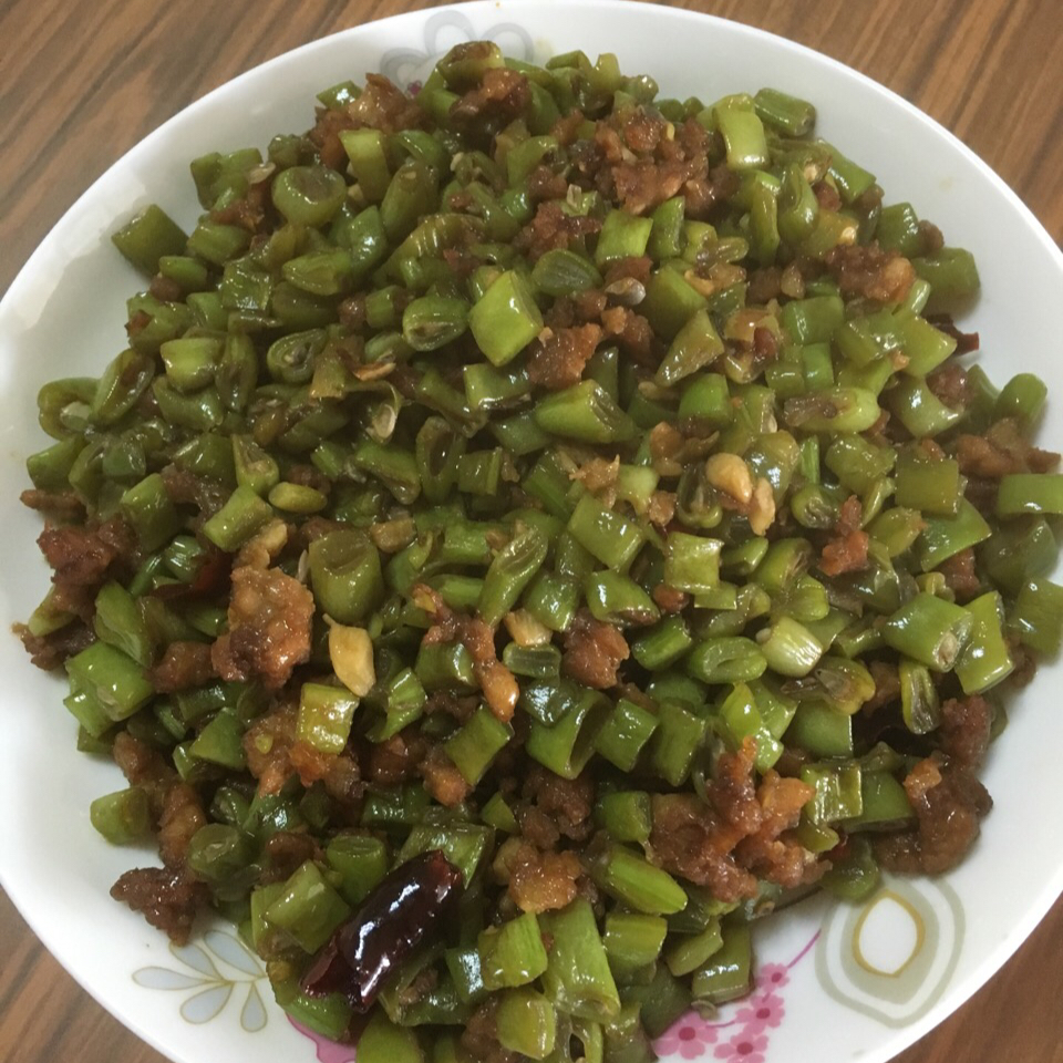 肉沫豆角下饭菜