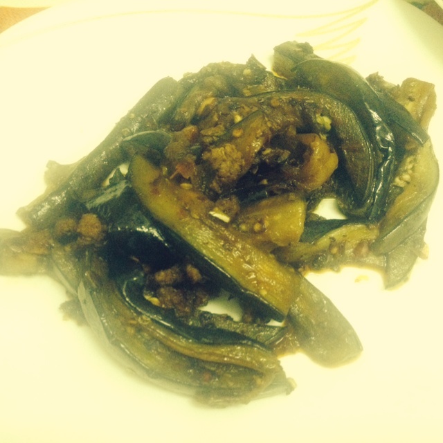 酱爆肉末茄子