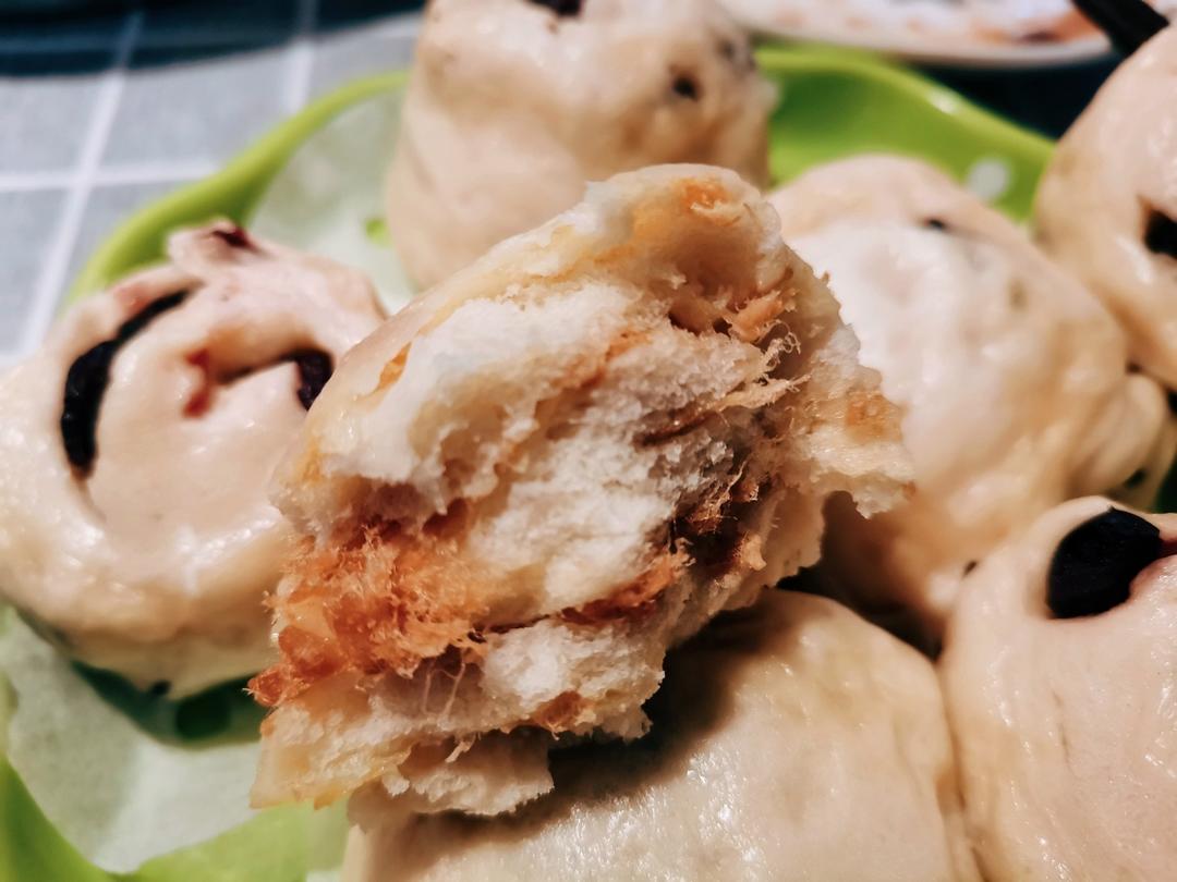 小朋友都爱吃的简易中式肉松卷&蔓越莓卷