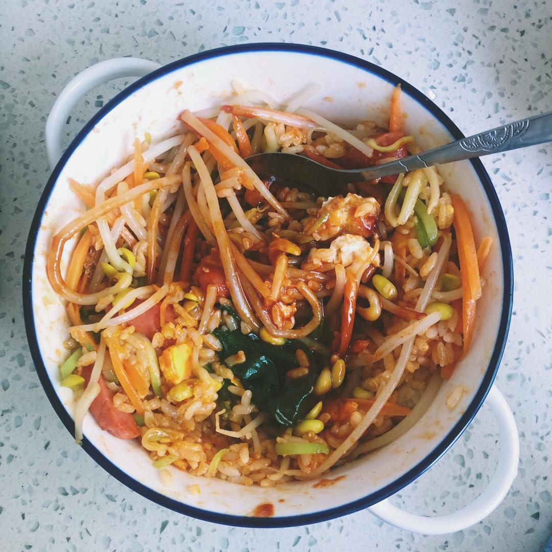 韩国简易拌饭 巨好吃～