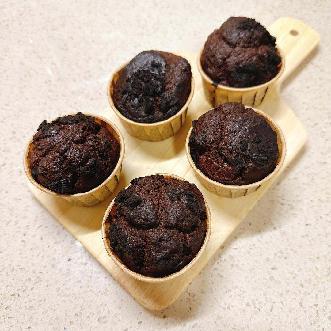 在家做巧克力蘑菇头麦芬蛋糕🍫