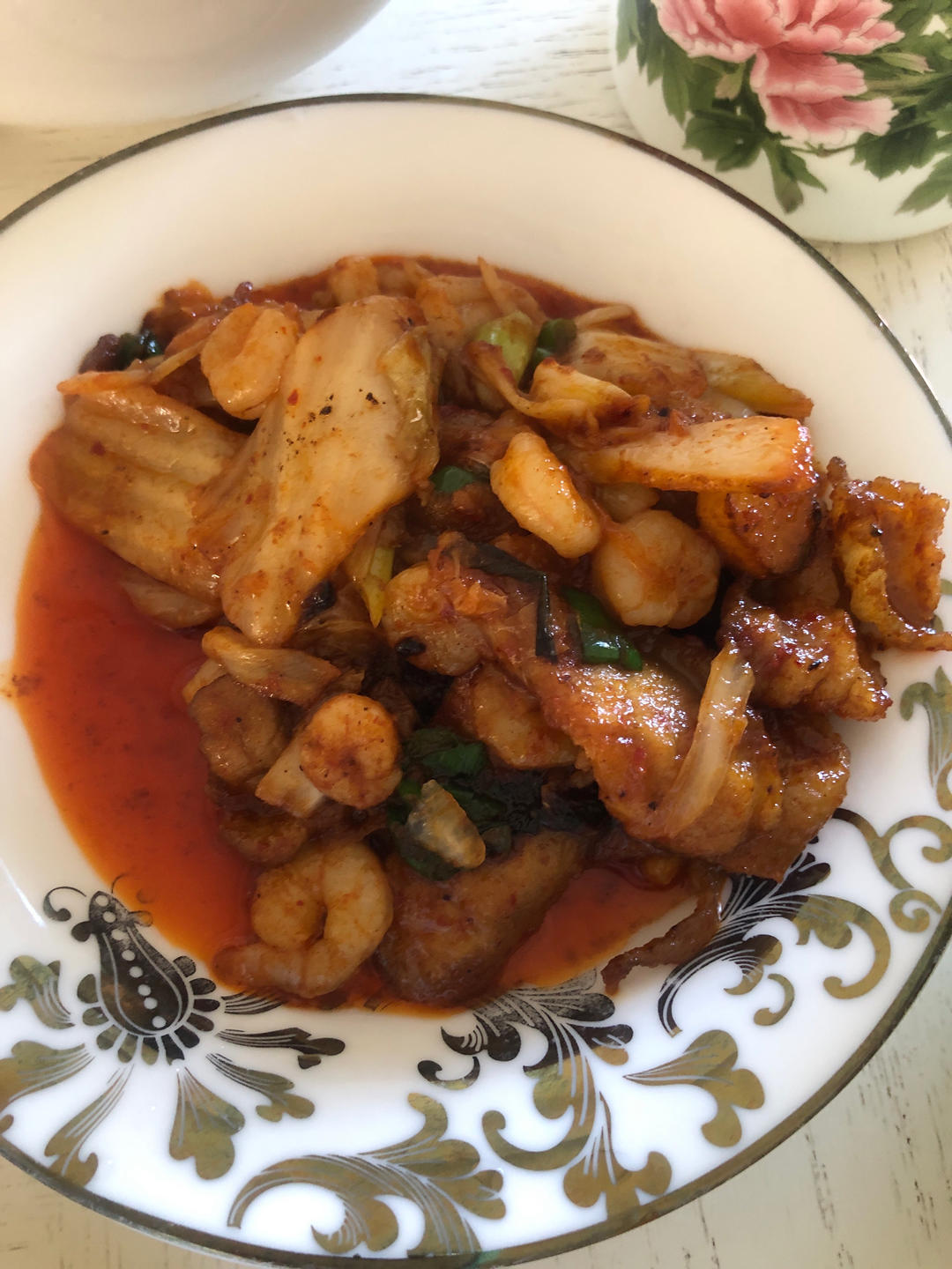 辣白菜炒五花肉